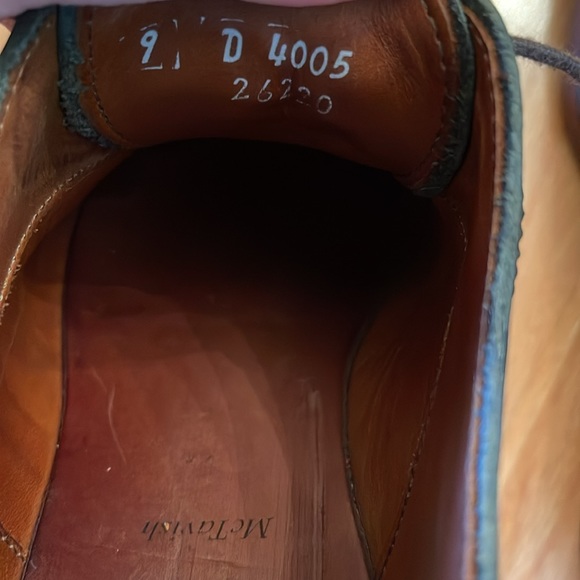 Allen Edmonds McTavish Wingtip Oxford Black Leather Dress Shoes - Picture 8 of 10